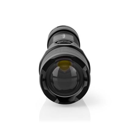 LED фонарь с регулировкой яркости, перезаряжаемый, алюминиевый LED/10W/5V 2200 mAh IPX4 чёрный