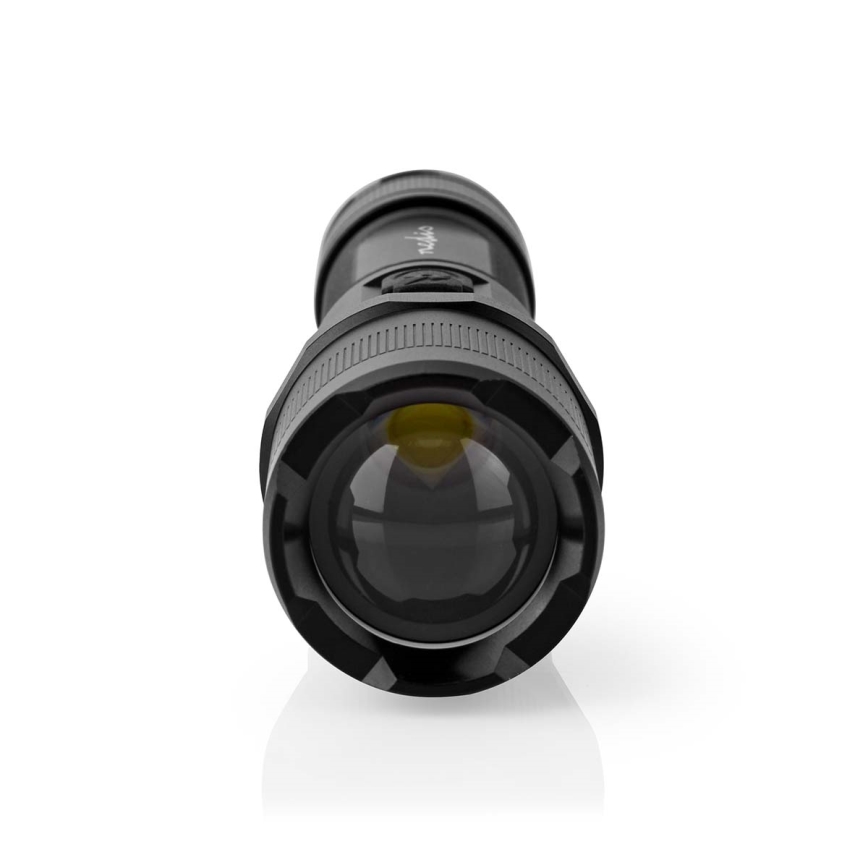 LED фонарь с регулировкой яркости, перезаряжаемый, алюминиевый LED/10W/5V 2200 mAh IPX4 чёрный
