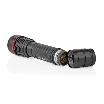 Перезаряжаемый алюминиевый LED-фонарь с регулировкой яркости LED/10W/5V 2200 mAh IPX7 чёрный