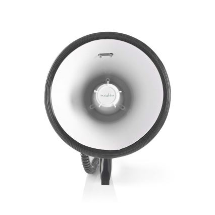 Мегафон із зовнішнім мікрофоном USB 25W/8xC білий/чорний