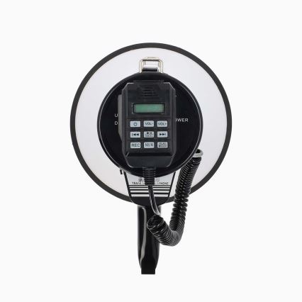 Мегафон із зовнішнім мікрофоном USB 25W/8xC білий/чорний