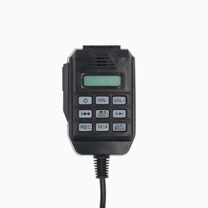 Мегафон із зовнішнім мікрофоном USB 25W/8xC білий/чорний