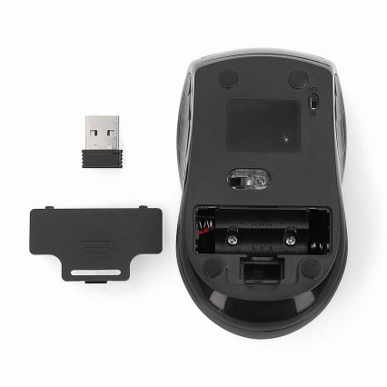 Бездротова миша 800/1200/1600 DPI 2xAAA чорний