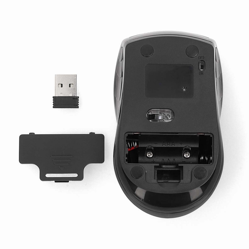 Бездротова миша 800/1200/1600 DPI 2xAAA чорний