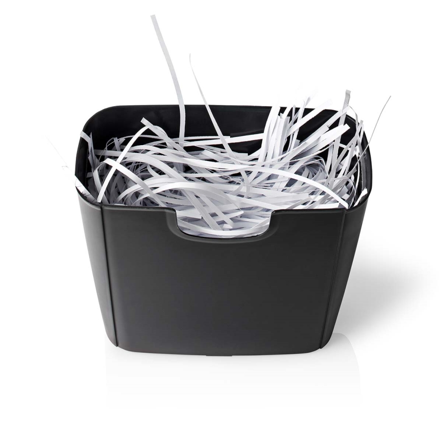 Шредер для паперу A4, об'єм 10 л, 230 В, чорний