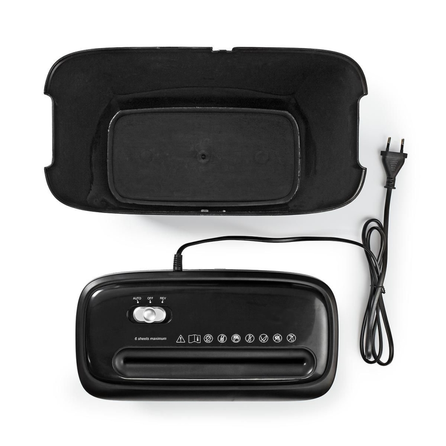 Шредер A4 объем 12 л 230V черный