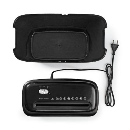 Шредер для паперу A4 об'єм 12 л 230V чорний