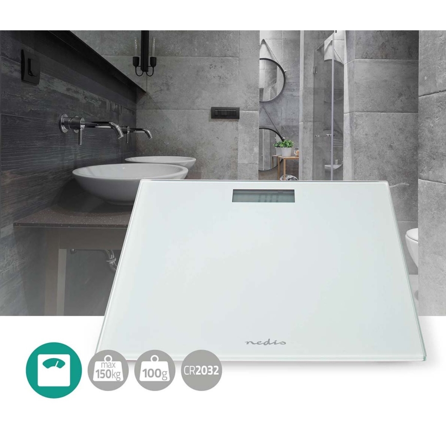 Цифрові особисті ваги 1xCR2032 білі