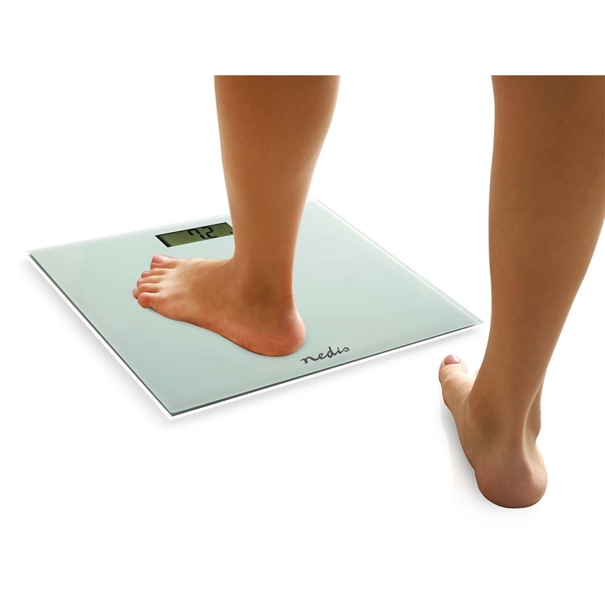 Цифровые напольные весы 1xCR2032 белые