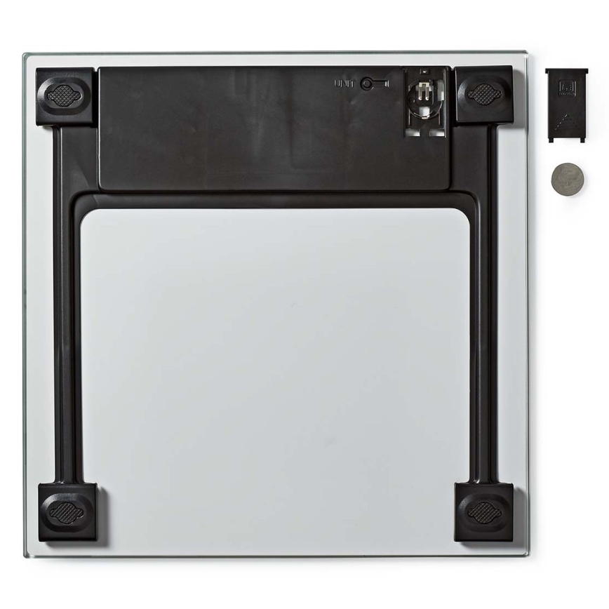 Цифровые напольные весы 1xCR2032 белые