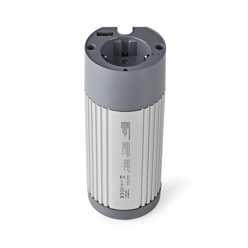 Інвертор (перетворювач напруги) мод. синус 100W/24/230V + USB