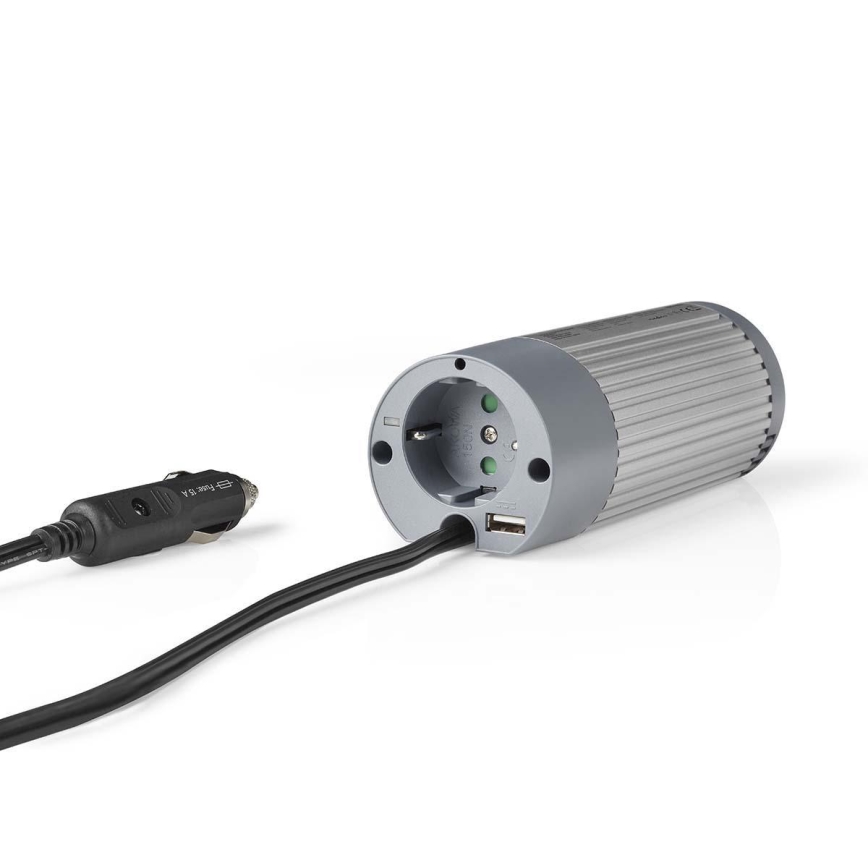 Инвертор (преобразователь напряжения) мод. синус 100W/24/230V + USB
