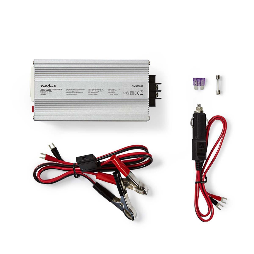 Инвертор (преобразователь напряжения) мод. синус 300W/12/230V + USB