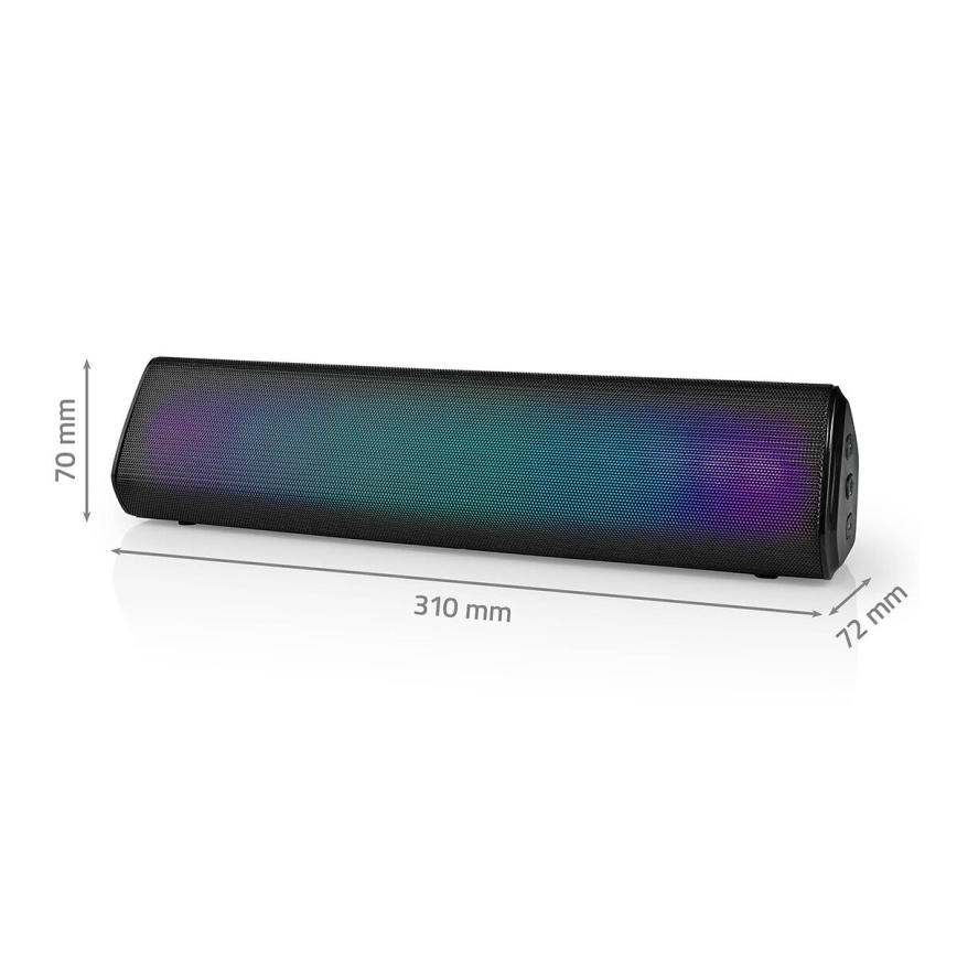 Аккумуляторная колонка со светодиодной RGB-подсветкой 18W/1200 mAh