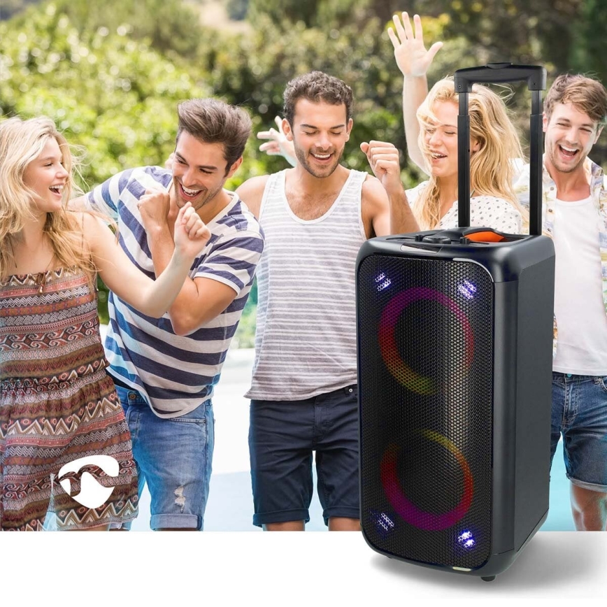 Акумуляторна колонка зі світлодіодним RGB-підсвічуванням 240W/4000 mAh + пульт дистанційного керування