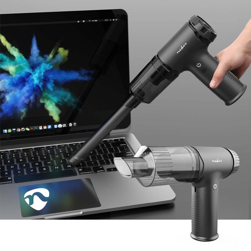 Портативний акумуляторний пилосос 2 в 1 90 Вт/6000 мАг сірий/чорний