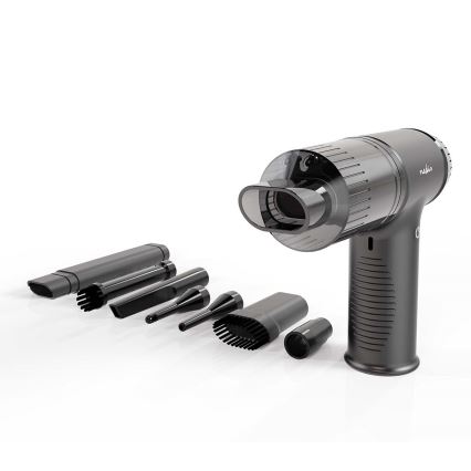 Аккумуляторный ручной пылесос 2в1 90W/6000 mAh серый/черный