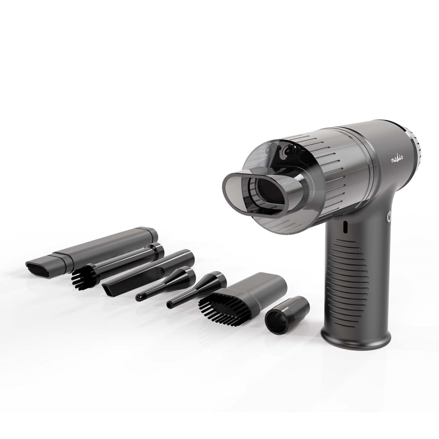 Аккумуляторный ручной пылесос 2в1 90W/6000 mAh серый/черный