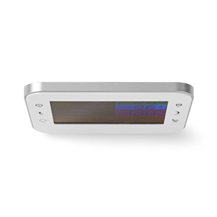 Метеостанція з LCD дисплеєм 230V білий