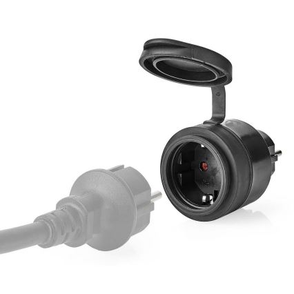 Розумна розетка 3680 Вт/230 В/Schuko Тип F/16A Wi-Fi IP44 чорна