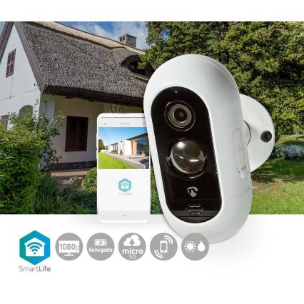 Розумна вулична акумуляторна IP камера з PIR датчиком Full HD 1080p 5V/5200mAh Wi-Fi IP65