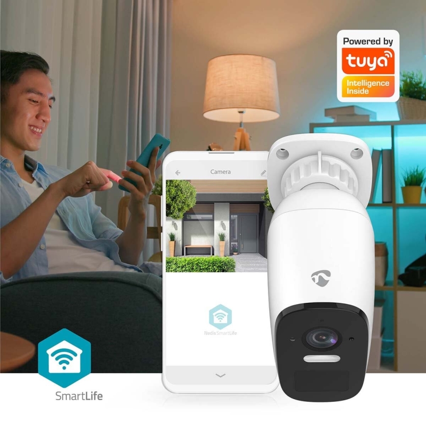 Умная уличная аккумуляторная камера с датчиком SmartLife 4MP Quad HD 1440p 5V/5200mAh Wi-Fi Tuya IP66