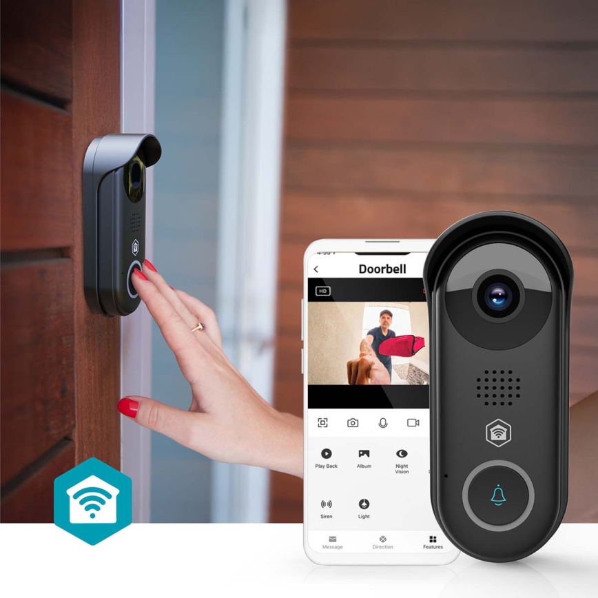 Розумний відеодзвінок із датчиком руху SmartLife 5V Full HD 1080p IP54 Wi-Fi Tuya