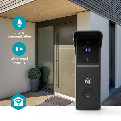 Відеодзвінок з датчиком руху SmartLife 4400 mAh Full HD 1296p IP44 Wi-Fi Tuya