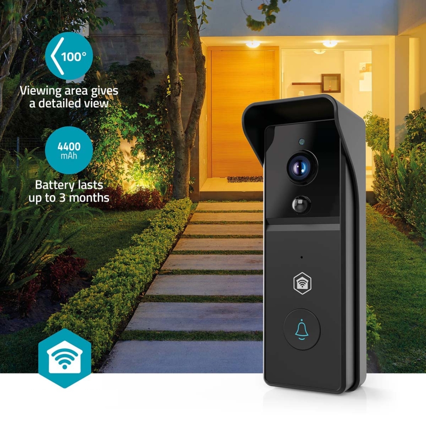 Відеодзвінок з датчиком руху SmartLife 4400 mAh Full HD 1296p IP44 Wi-Fi Tuya