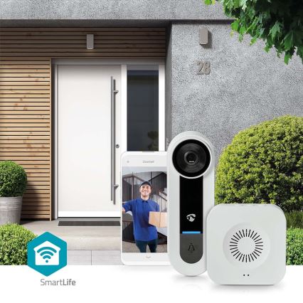 Беспроводной дверной видеозвонок с датчиком Full HD 1536p 3xAA Wi-Fi IP65