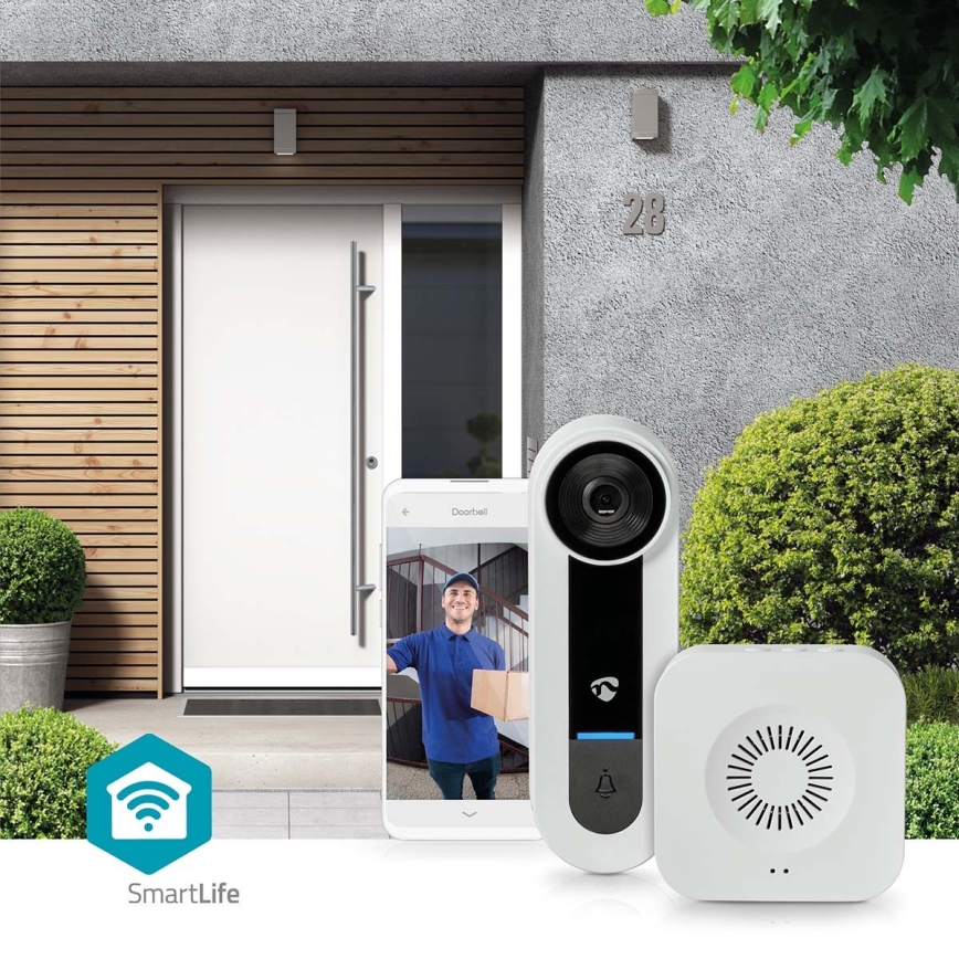Беспроводной дверной видеозвонок с датчиком Full HD 1536p 3xAA Wi-Fi IP65