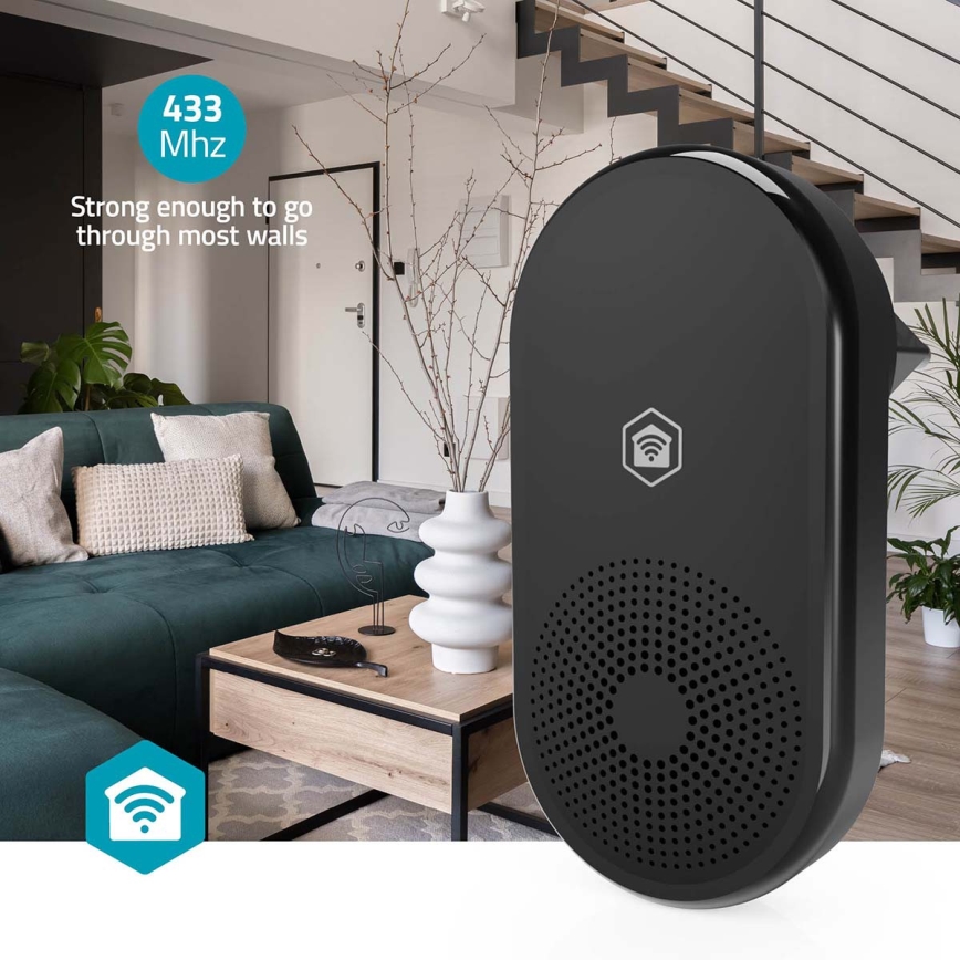 Гонг для дверного дзвінка SmartLife Wi-Fi чорний
