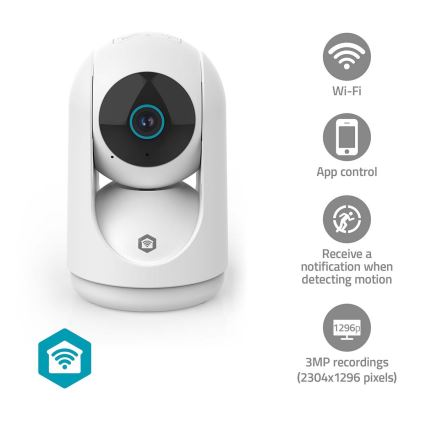 Розумна камера Smartlife 5V 3MP Full HD 1296p Wi‑Fi Tuya
