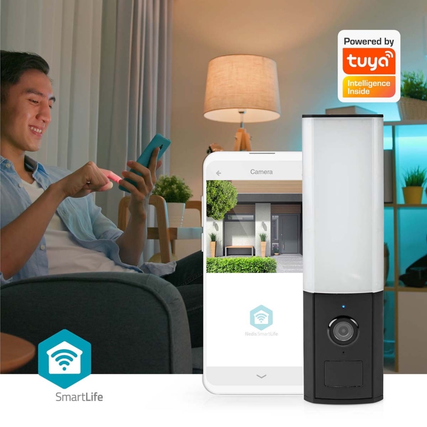 Розумна зовнішня камера Smartlife Full HD 1080p з LED підсвіткою Wi-Fi Tuya IP65