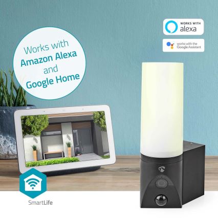 Розумна зовнішня камера SmartLife Full HD 1080p з LED підсвіткою Wi-Fi Tuya IP65