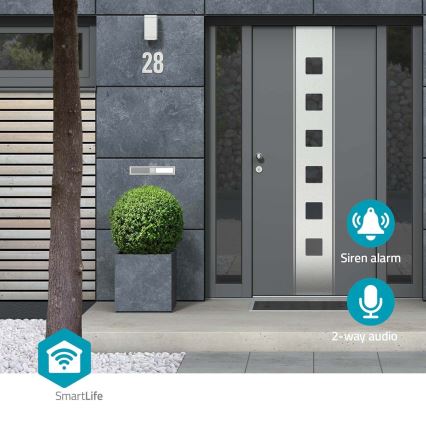 Розумна зовнішня камера SmartLife Full HD 1080p з LED підсвіткою Wi-Fi Tuya IP65