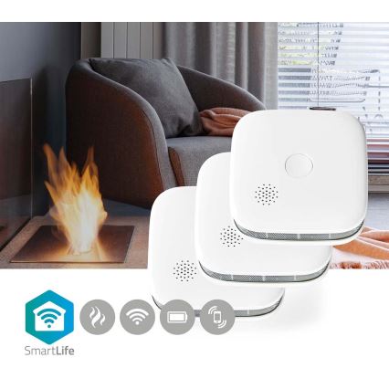 НАБОР 3x Детектор дыма 3V/1xCR123A Wi-Fi