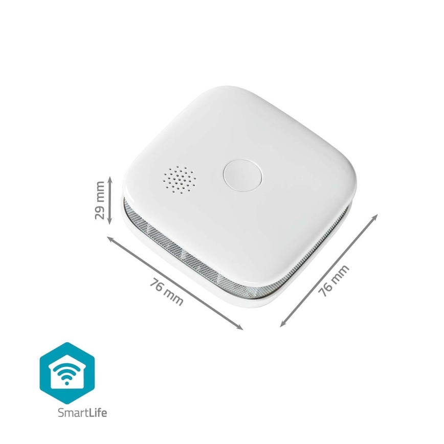 Детектор диму SmartLife 3V/1xCR123A Wi-Fi Tuya