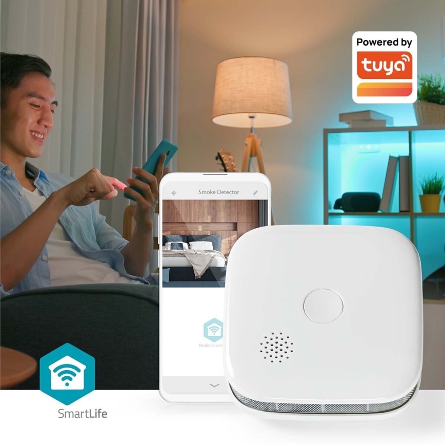 НАБОР 3x Детектор дыма SmartLife 3V/1xCR123A Wi-Fi Tuya
