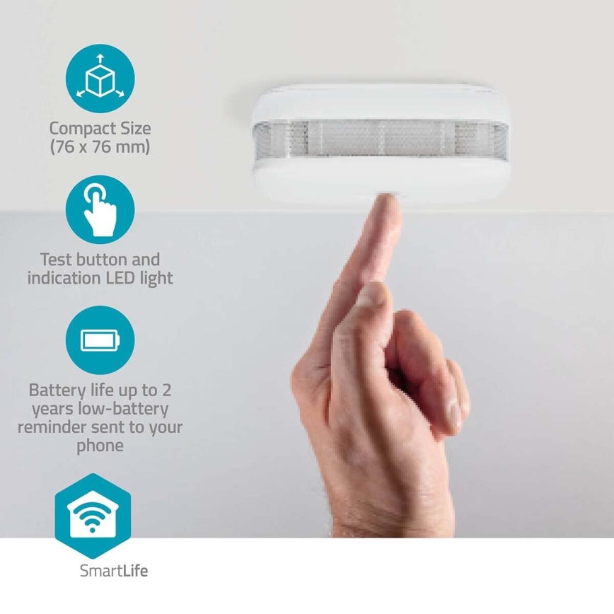 НАБОР 3x Детектор дыма SmartLife 3V/1xCR123A Wi-Fi Tuya