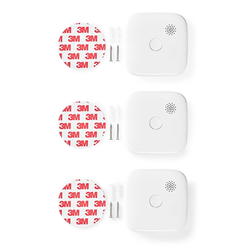 НАБОР 3x Детектор дыма SmartLife 3V/1xCR123A Wi-Fi Tuya