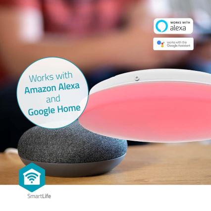 LED RGBW Стельовий світильник для ванної з регулюванням яскравості SmartLife LED/18W/230V 2700-6500K IP44 Wi-Fi Tuya
