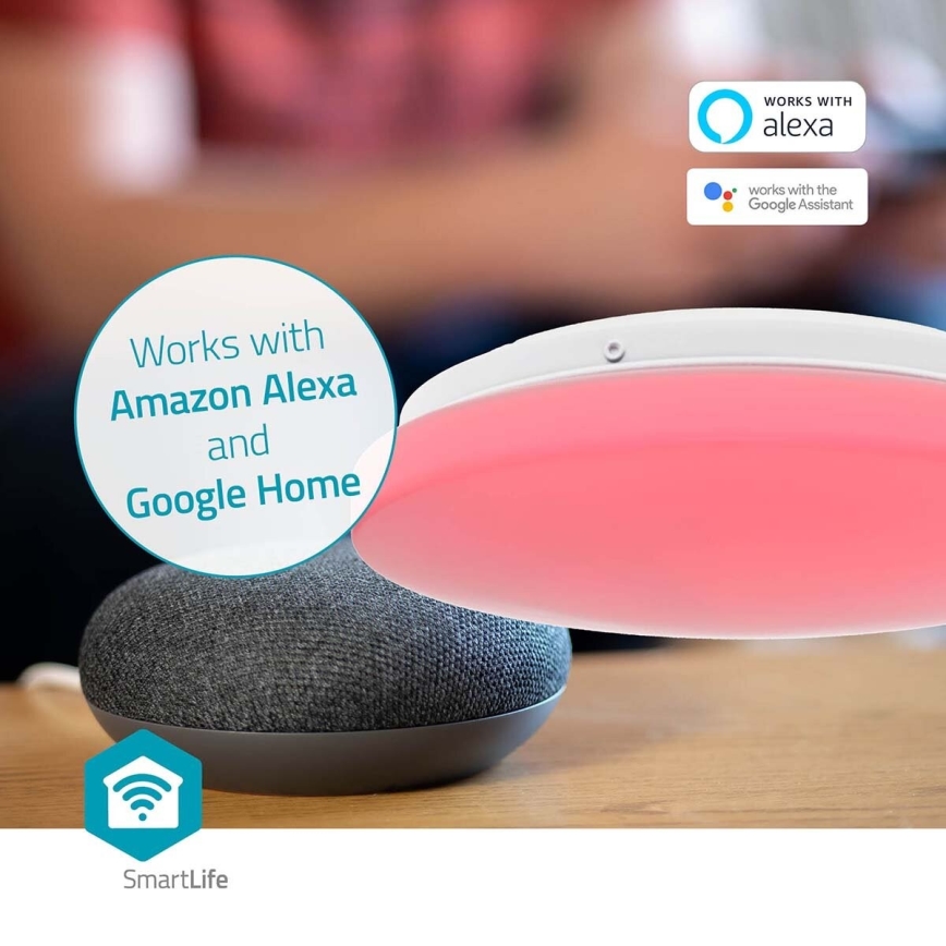 LED RGBW Стельовий світильник для ванної з регулюванням яскравості SmartLife LED/18W/230V 2700-6500K IP44 Wi-Fi Tuya