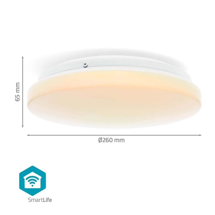 LED RGBW Стельовий світильник для ванної з регулюванням яскравості SmartLife LED/18W/230V 2700-6500K IP44 Wi-Fi Tuya