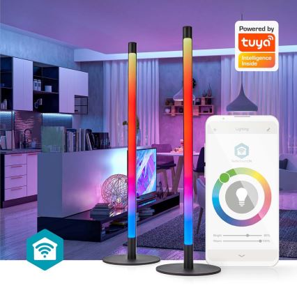 НАБІР 2x LED RGBIC Настільна лампа з регулюванням яскравості SmartLife LED/36W/230V 55 см 2700-6500K Wi-Fi Tuya + пульт дистанційного керування