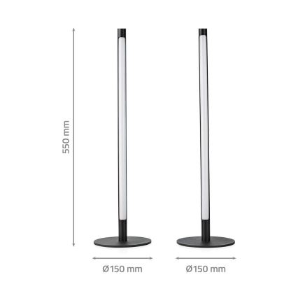 НАБІР 2x LED RGBIC Настільна лампа з регулюванням яскравості SmartLife LED/36W/230V 55 см 2700-6500K Wi-Fi Tuya + пульт дистанційного керування