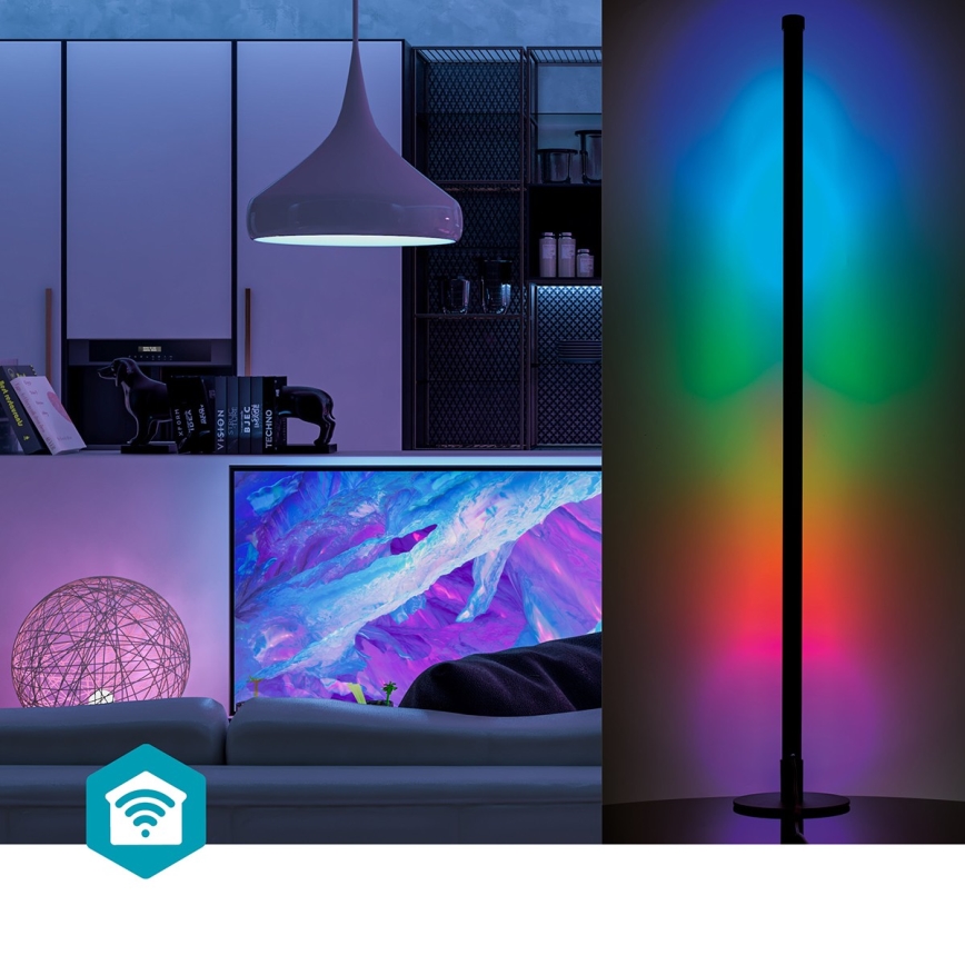 Светодиодный RGBIC-торшер с регулированием яркости Smartlife LED/10W/230V 100,5 см 2700-6500K Wi-Fi Tuya + дистанционное управление