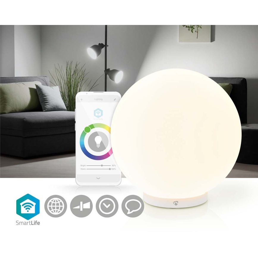 Настільна LED RGBW лампа з регулюванням яскравості SmartLife LED/5W/5V Wi-Fi 2700-6500K