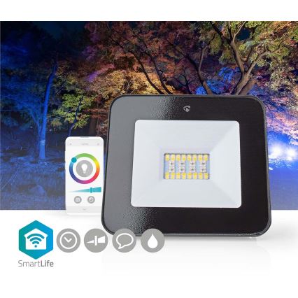 Светодиодный RGBW-прожектор с регулированием яркости SmartLife LED/20W/230V Wi-Fi IP65 2700-6500K