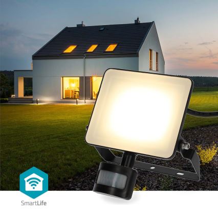 Светодиодный диммируемый прожектор с датчиком движения SmartLife LED/20W/230V 3000-6500K IP44 Wi-Fi